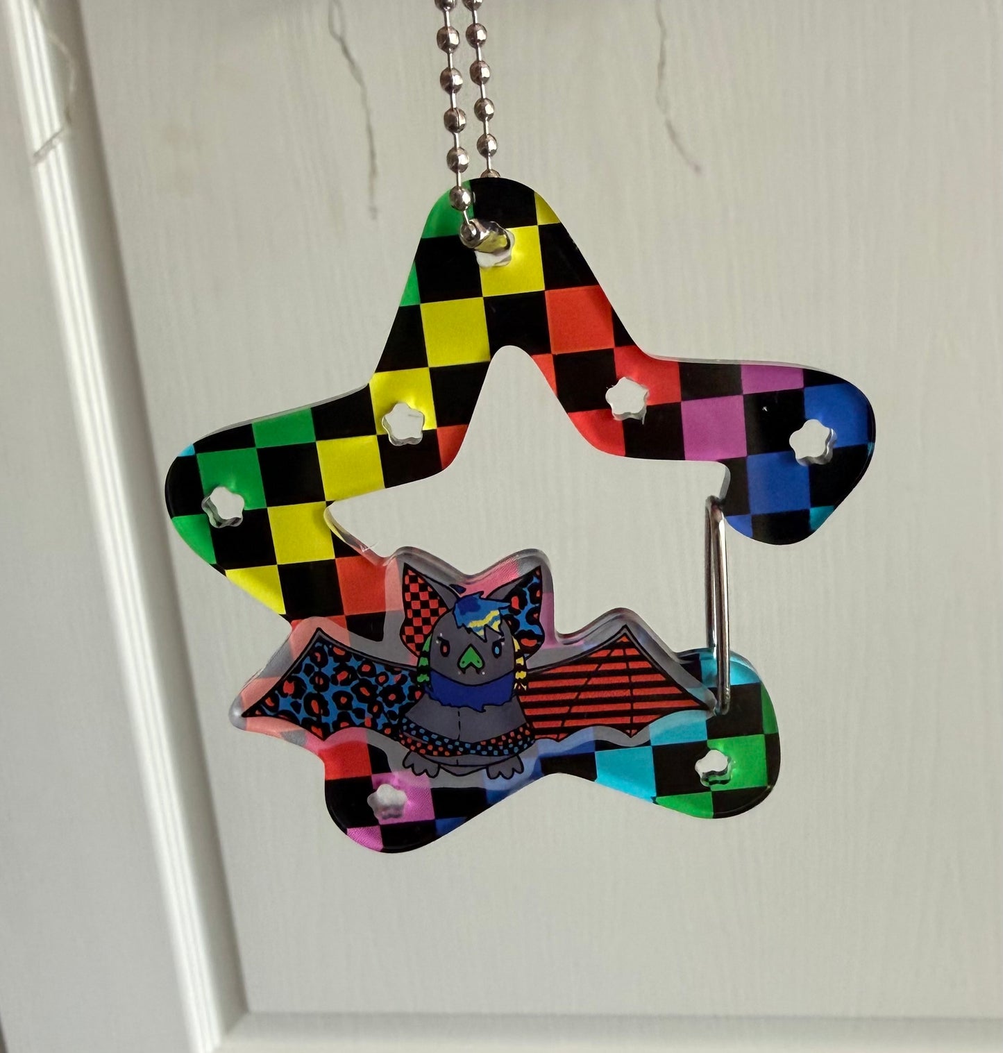 Scene Bat Acrylic Carabiner