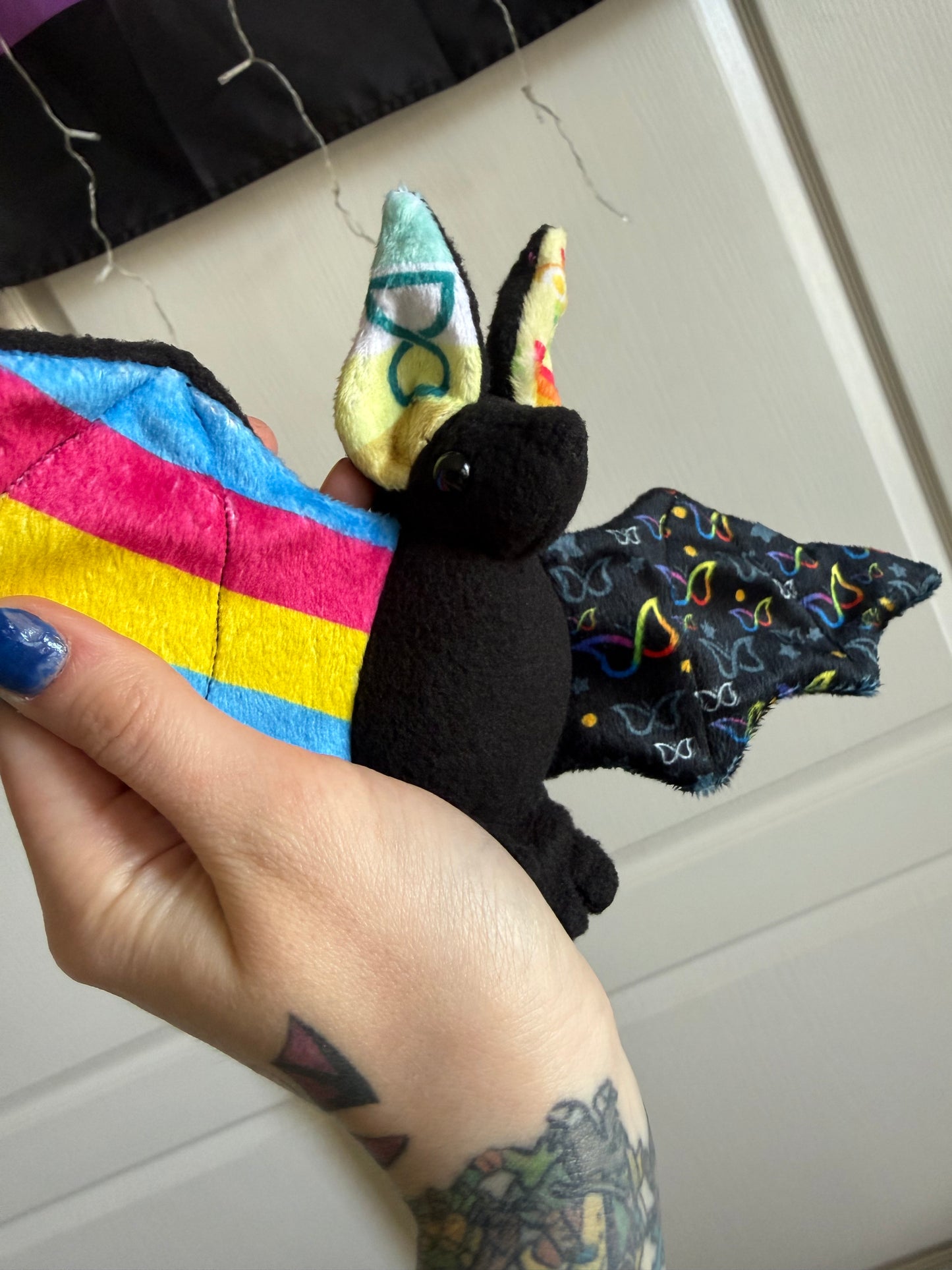 Bat Plush (ready to ship) pansexual/ adhd /ocd / autism