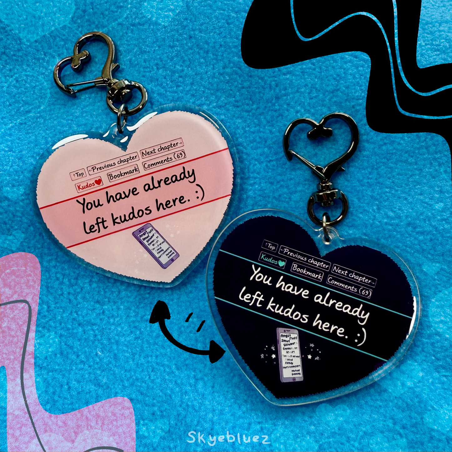Fanfic Kudos 2.5” Acrylic Keychain ‼️PREORDER‼️