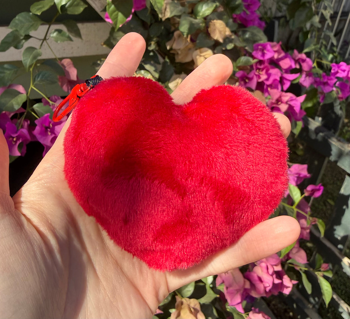 Custom Bat Heart Plush Keychain