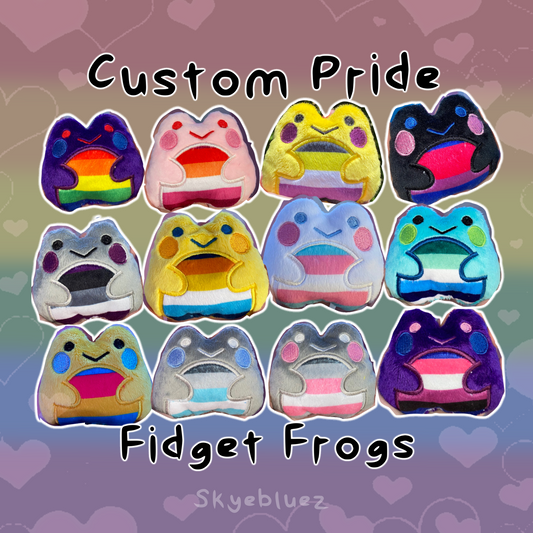 Lgbtqiaplus Custom Fidget Frog Plushie