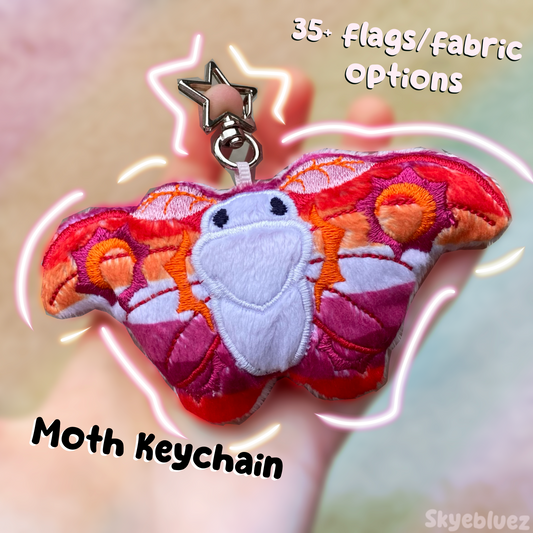 Custom Sun Moth Plush Keychain