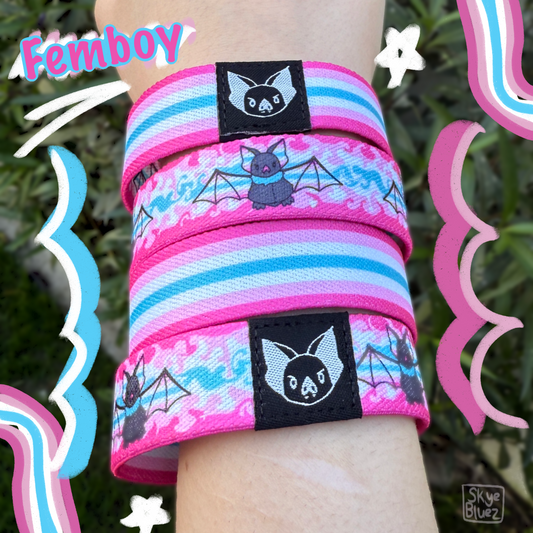 Femboy Bat Bracelet - Pride Elastic Wristband