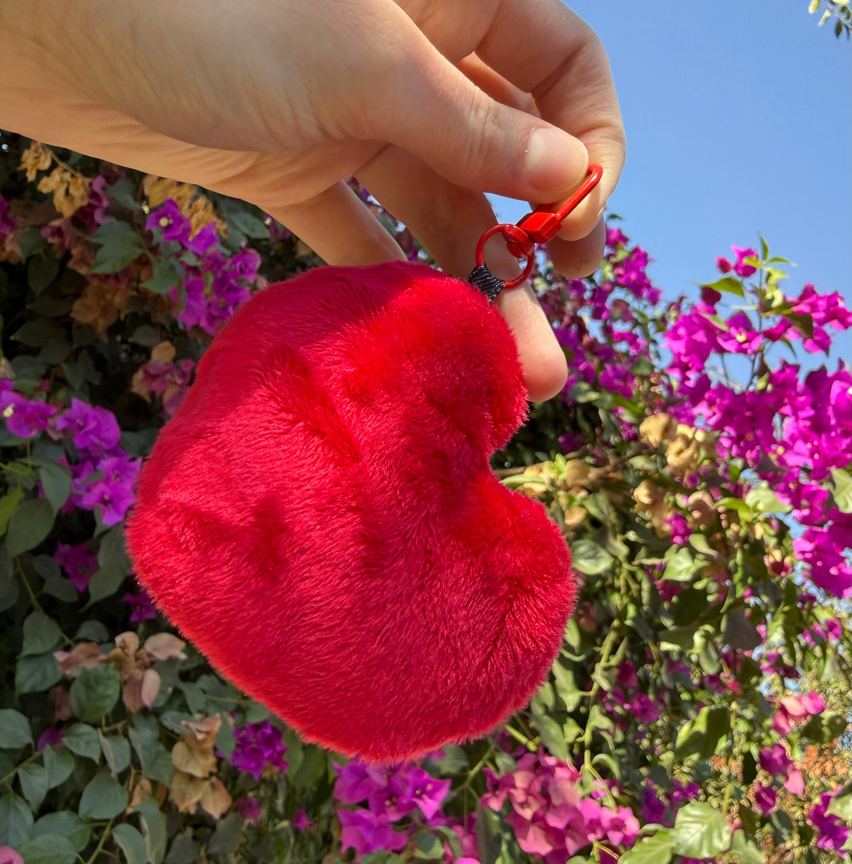 Custom Bat Heart Plush Keychain