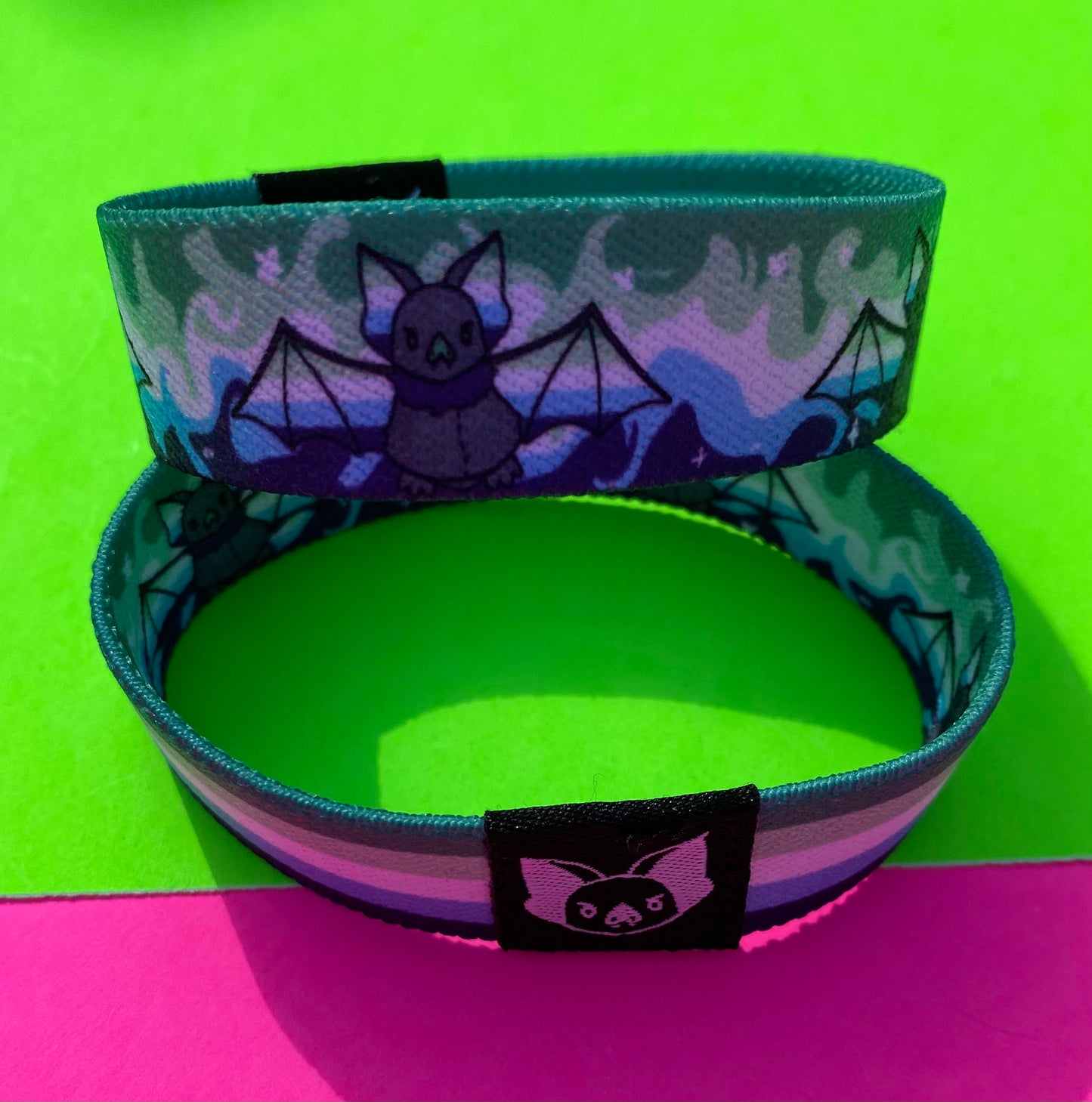 Gay Bat Bracelet - MLM/NWLNW Pride Elastic Wristband