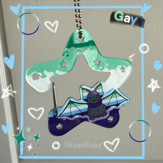 Gay Bat Acrylic Carabiner