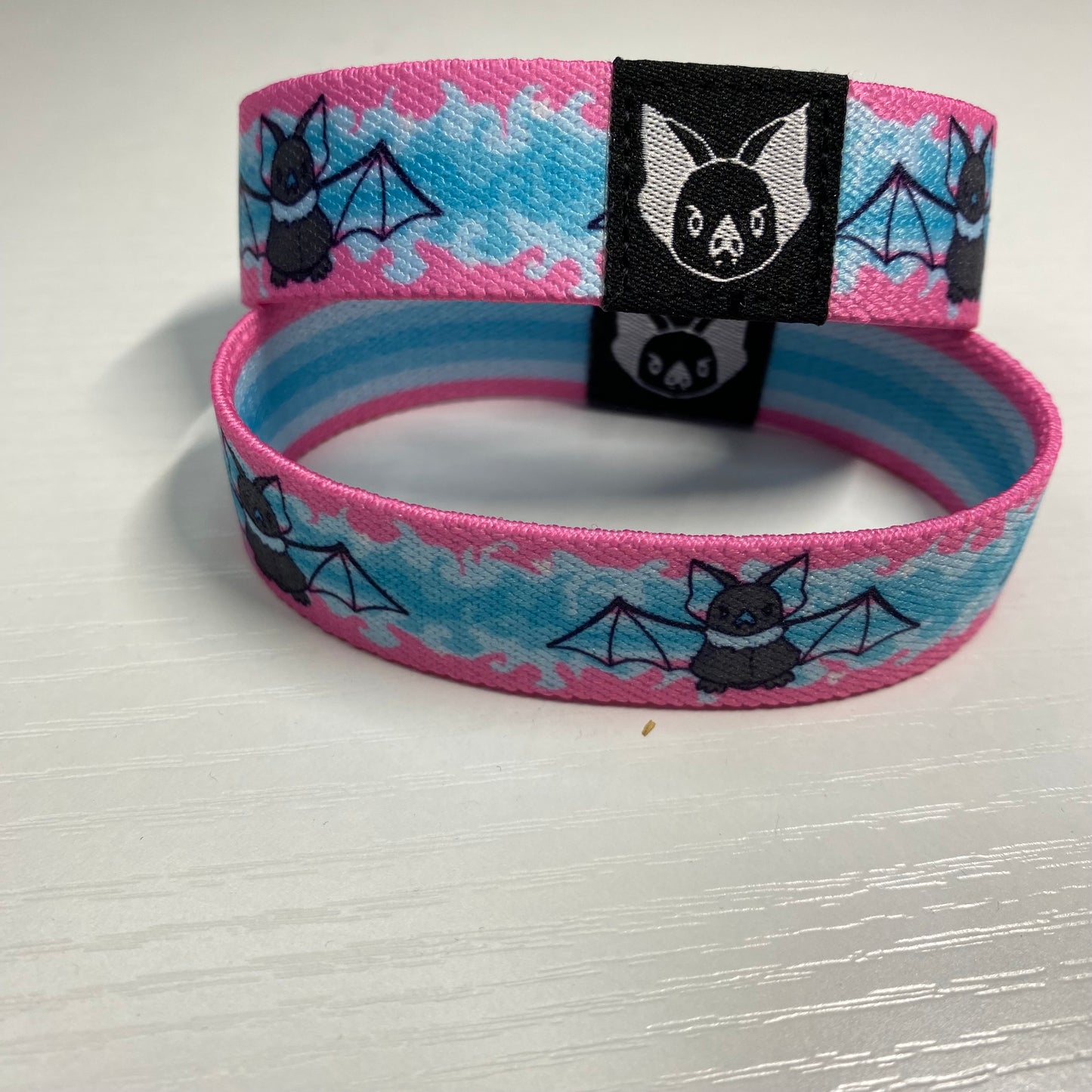 Transmasc Bat Bracelet - Trans Pride Elastic Wristband