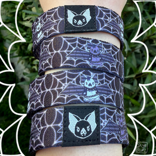 Punk inspired Bat Bracelet -  Elastic Wristband