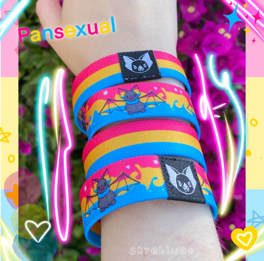 Pulsera de murciélago pansexual - Pulsera elástica Pan Pride