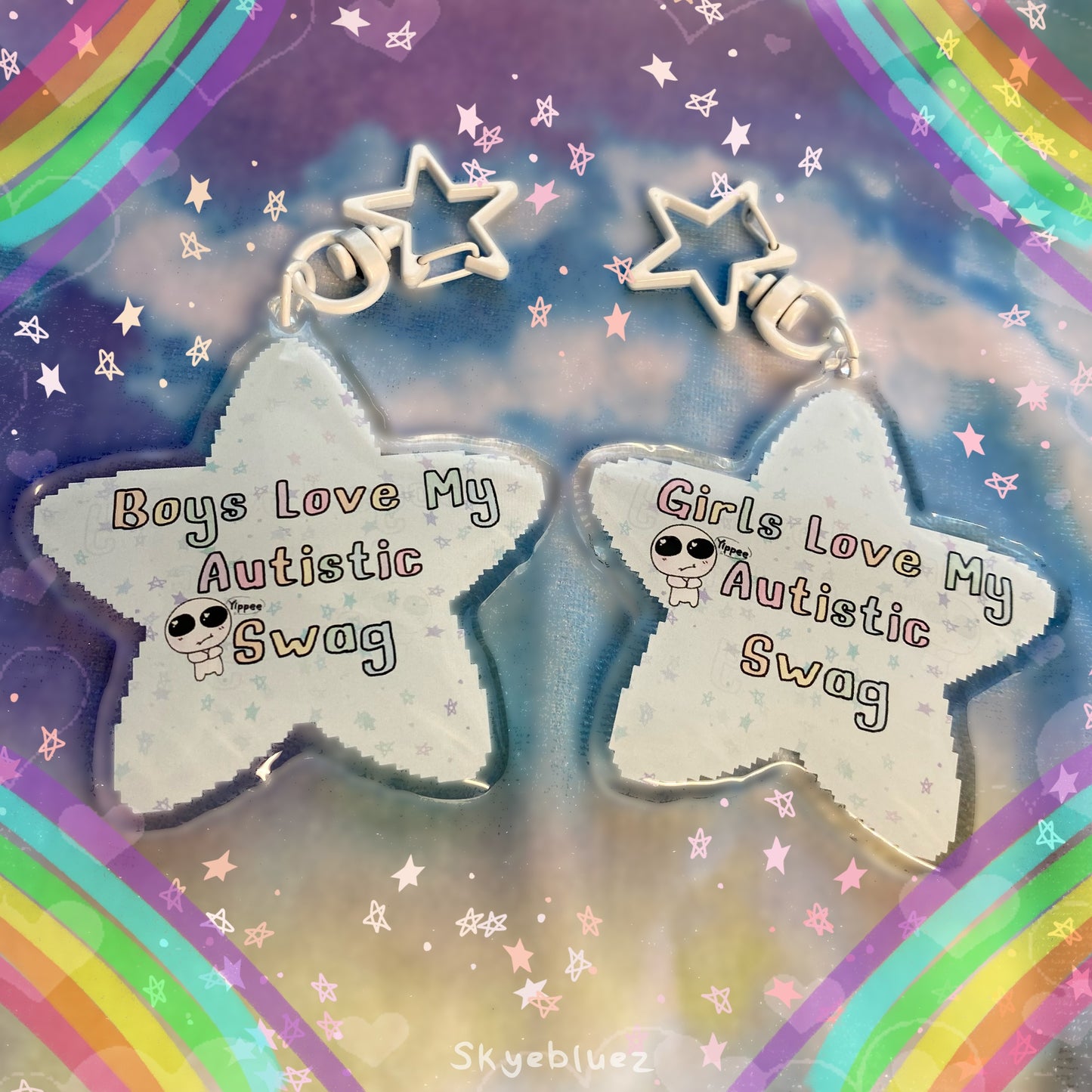 Autistic Swag 2.5” Acrylic Keychain ‼️PREORDER‼️