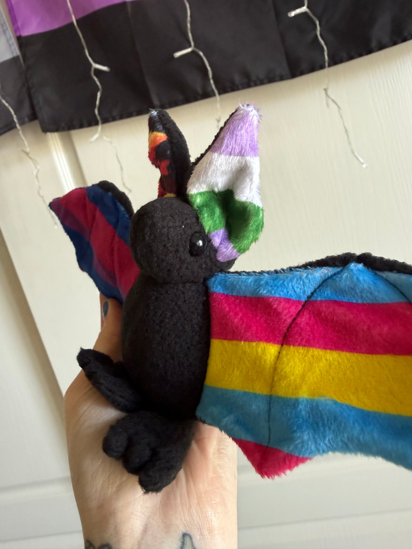 Bat Plush (ready to ship) Bisexual pansexual genderqueer adhd