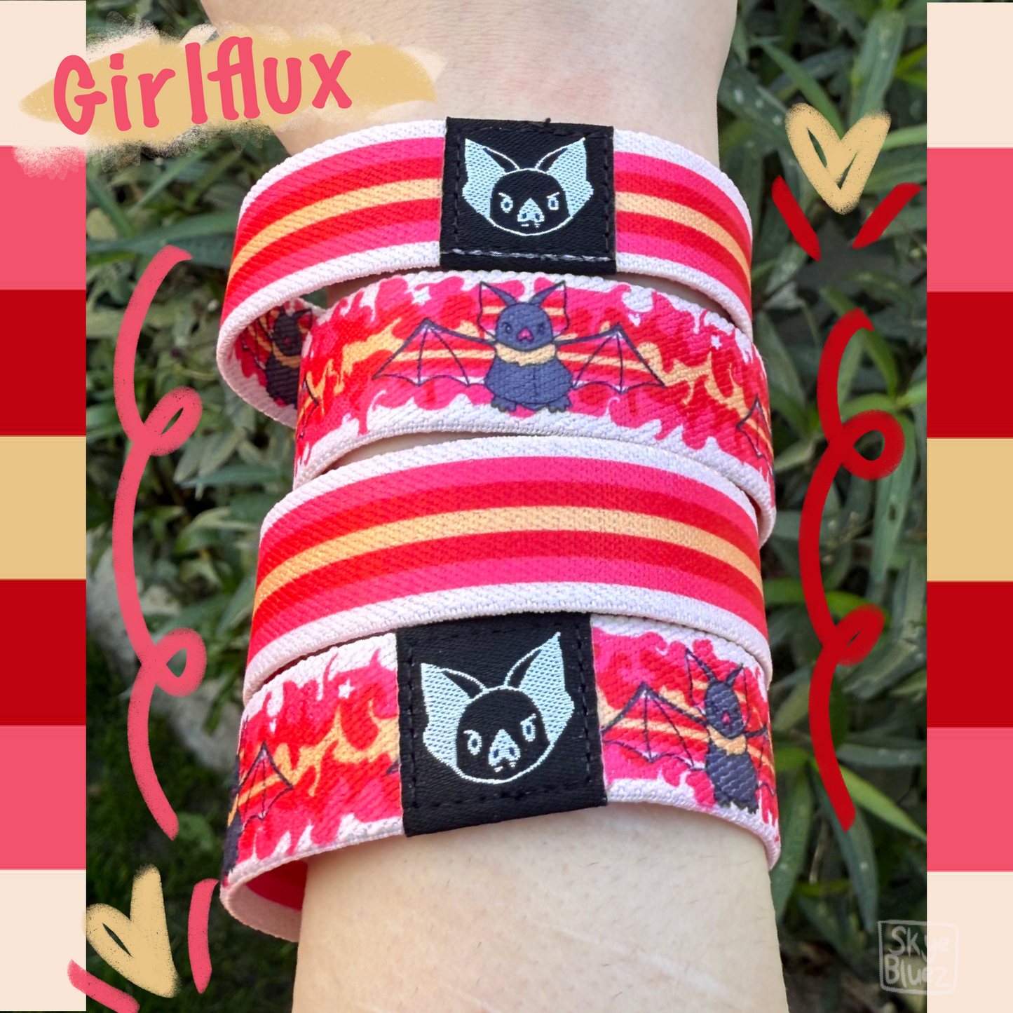 Girlflux Bat Bracelet - Pride Elastic Wristband