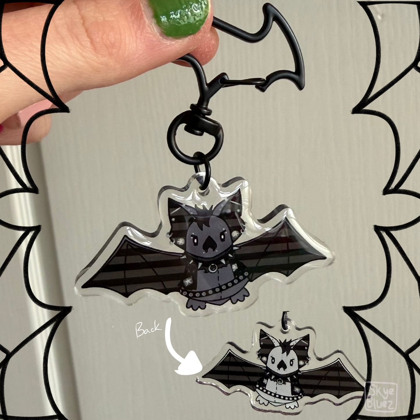 Punk Bat 2.5” Acrylic Keychain