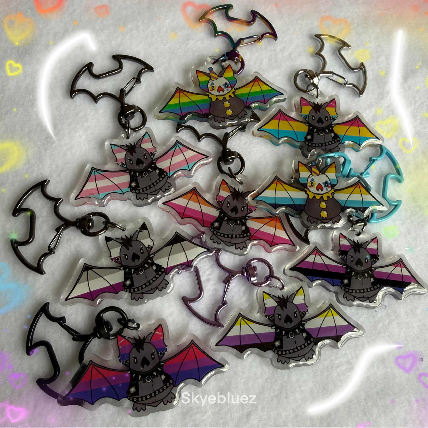 Pride Bat 2.5” Acrylic Keychain