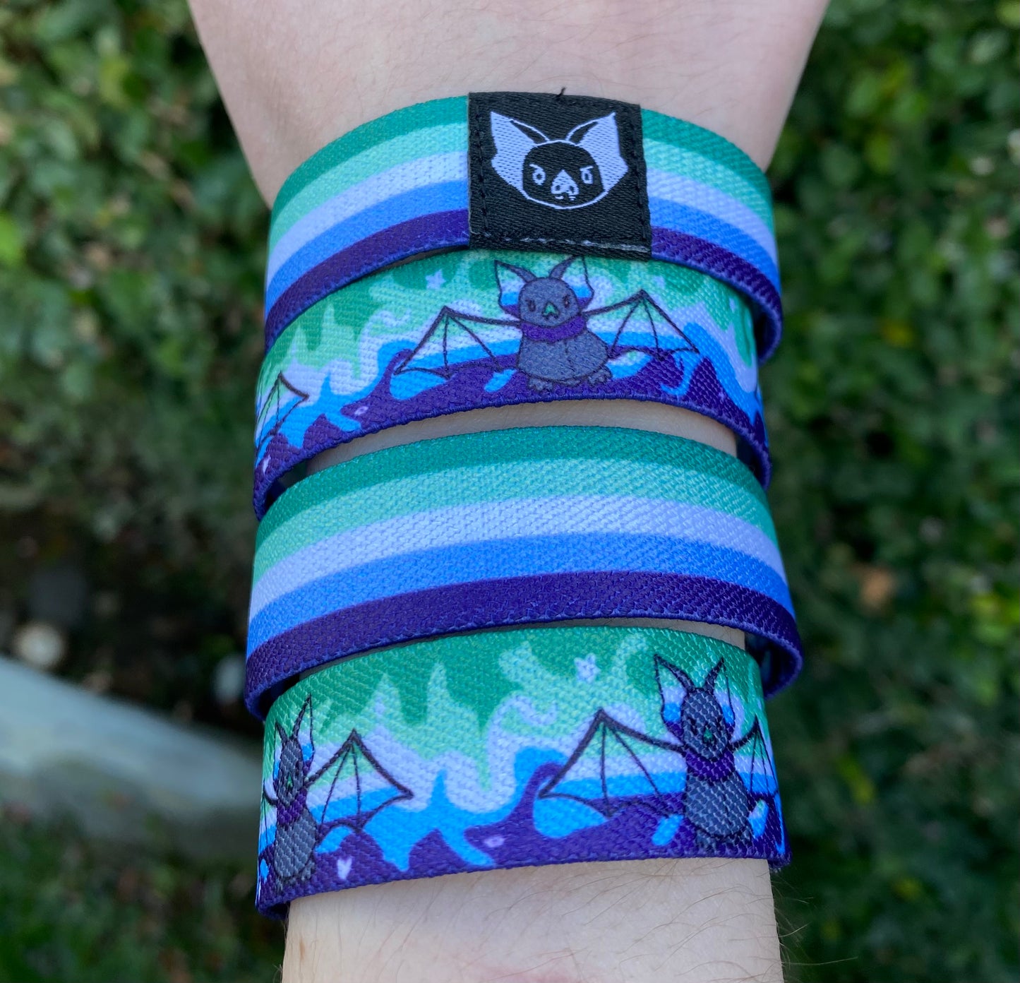 Gay Bat Bracelet - MLM/NWLNW Pride Elastic Wristband