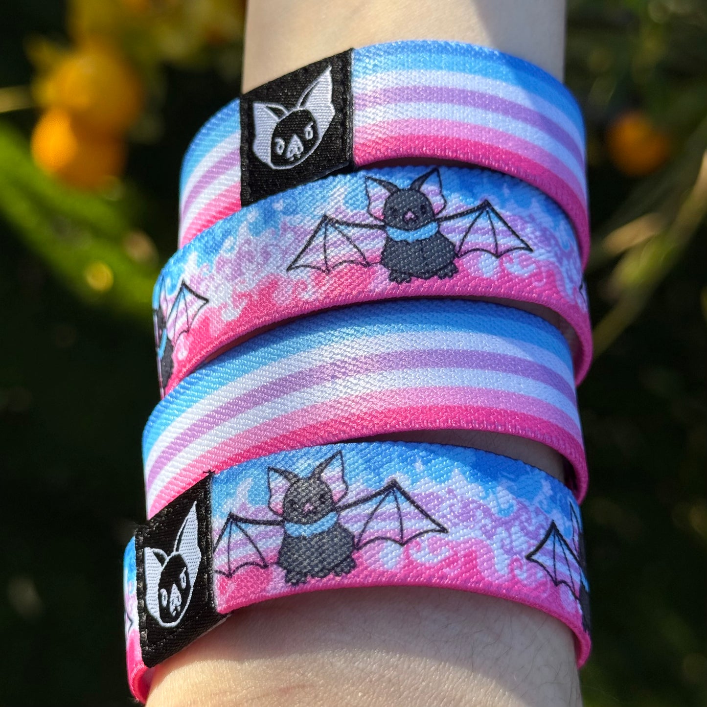 Bigender Bat Bracelet - Pride Elastic Wristband