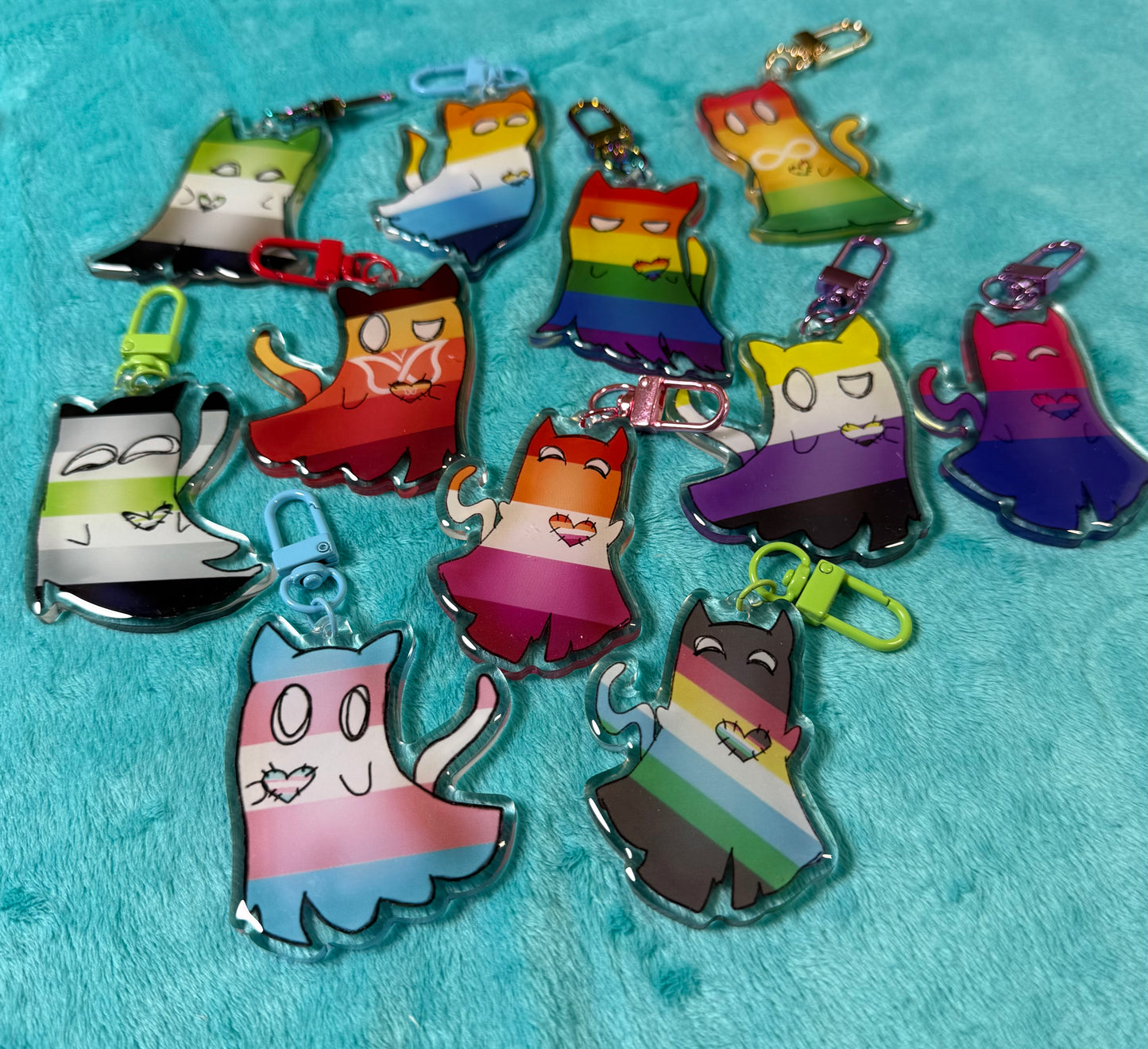 Ghost Kitty 2.5” Acrylic Keychain