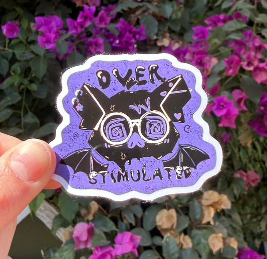 Overstimulated Bat 2.5” Sticker