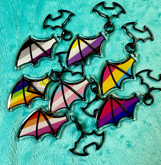 Bat Wing 2.5” Acrylic Keychain