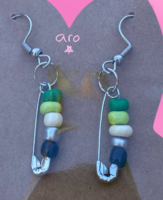 Pride Safety Pin  Earrings