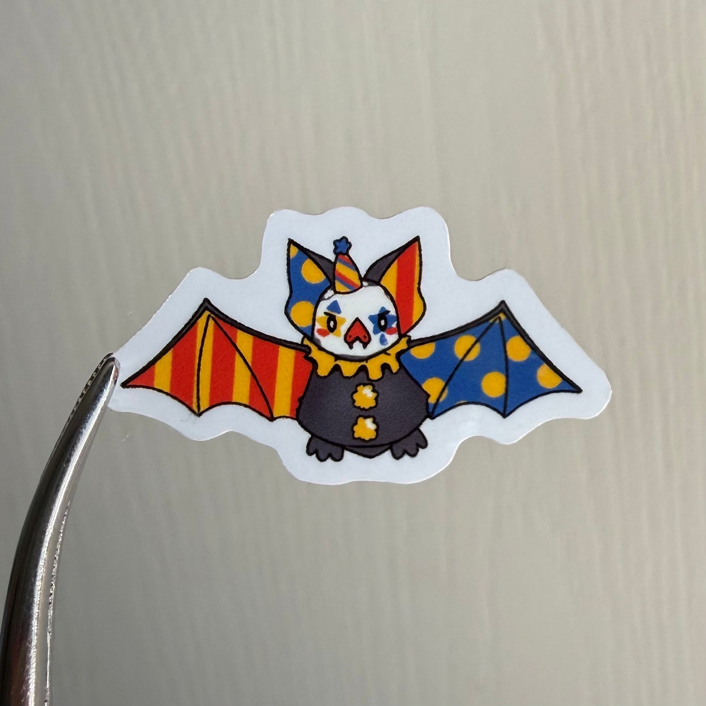 Clown Bat 1.5” Mini Sticker