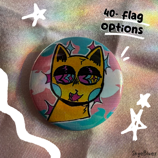 Kitty Pride Button