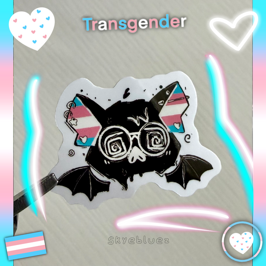 Transgender bat 1.5” mini Sticker