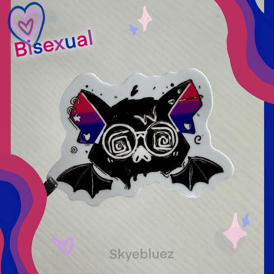 Bisexual bat 1.5” mini Sticker