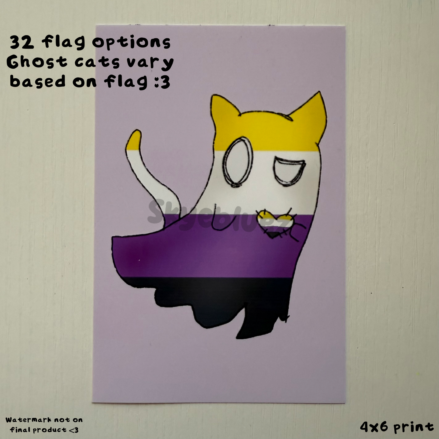 Pride Ghost Kitty Print