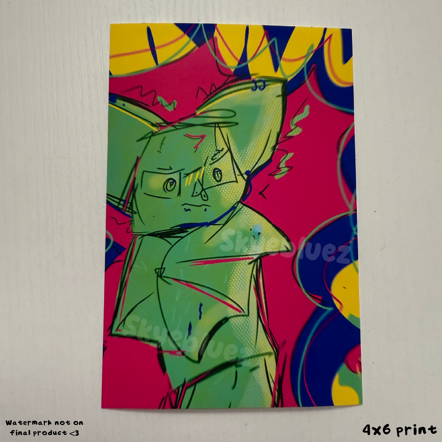 Neon Bat Print