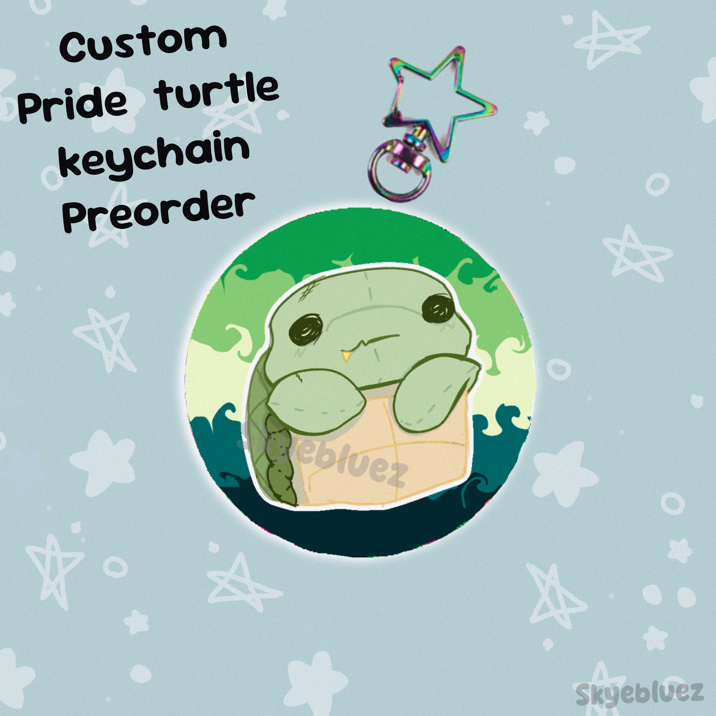 Pride Turtle 2.5” Acrylic Keychain ‼️PREORDER‼️