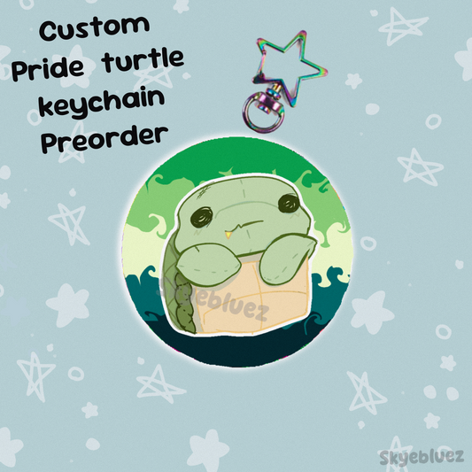 Pride Turtle 2.5” Acrylic Keychain ‼️PREORDER‼️