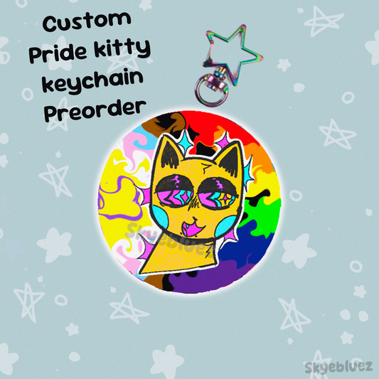 Pride Kitty 2.5” Acrylic Keychain ‼️PREORDER‼️