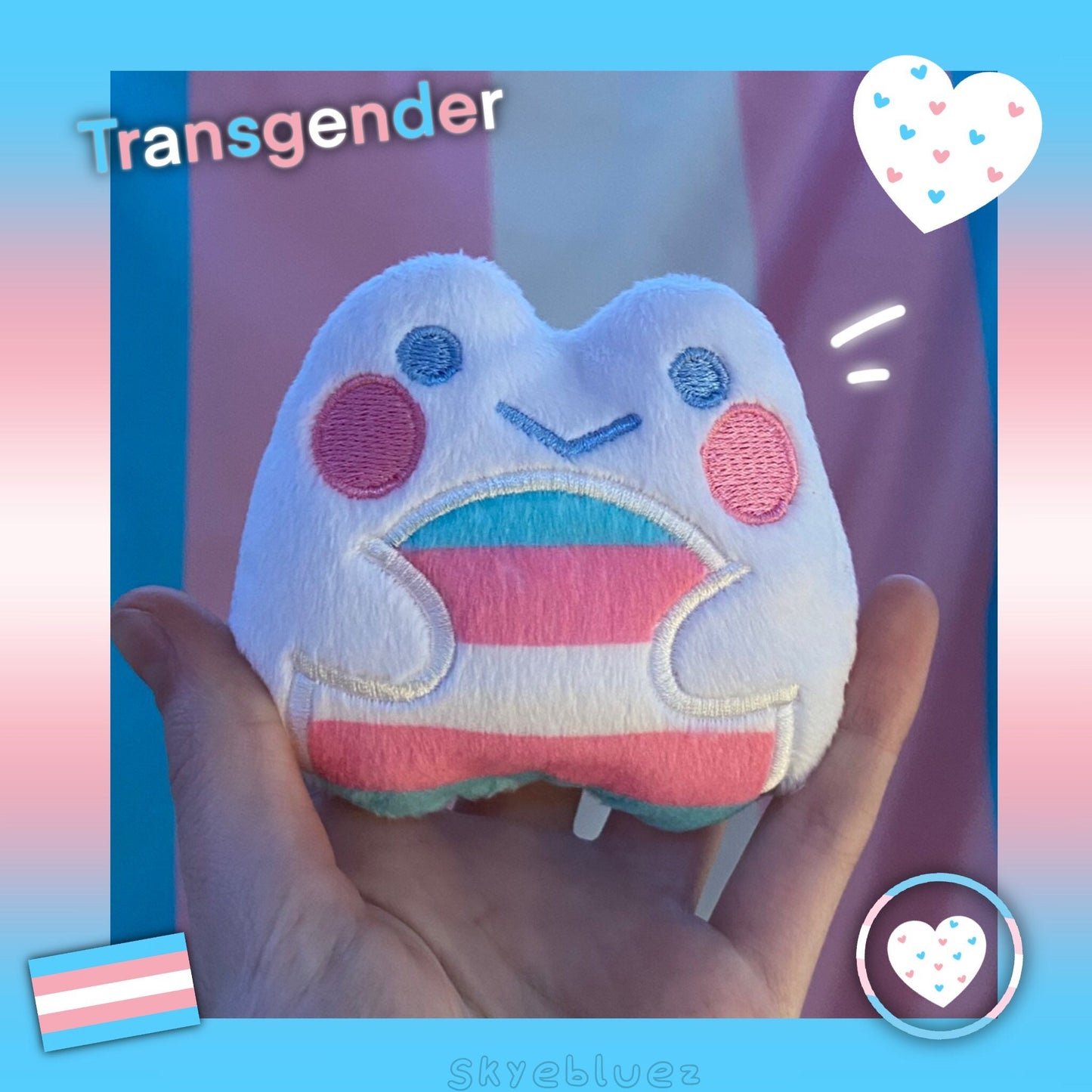 Transgender Frog Plushie  - Fidget plush