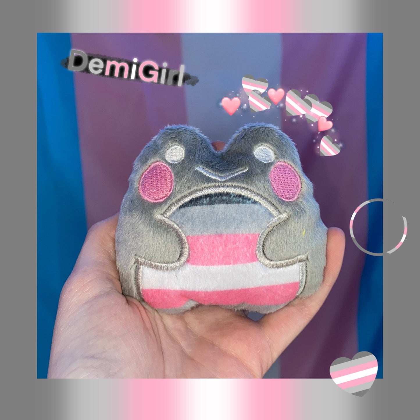 DemiGirl Frog Plushie  - fidget plush