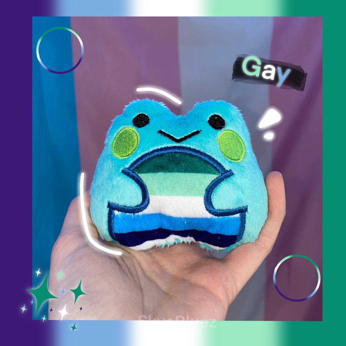 Gay Frog Plushie  - Fidget Plush