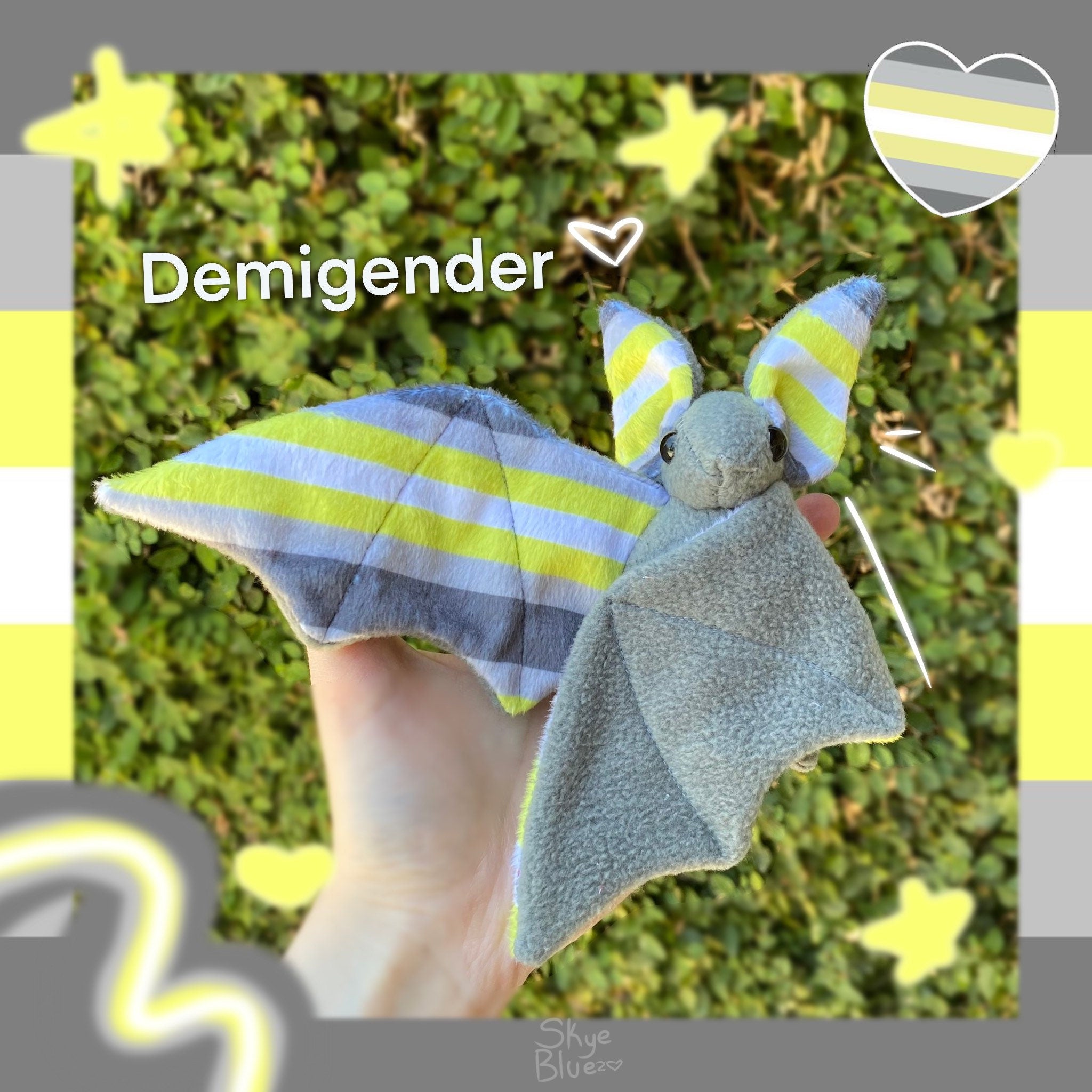 Demigender Bat plushie – SkyeBluez