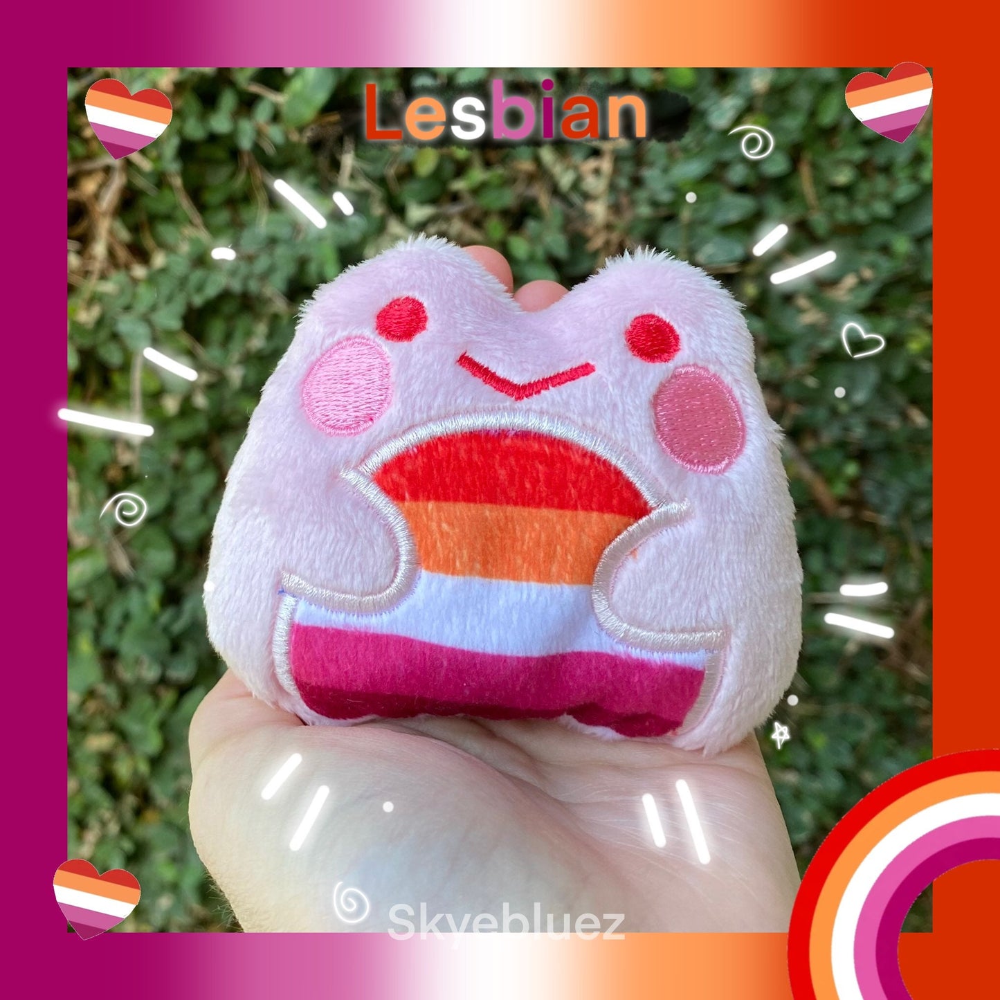 Lesbian Frog Plushie  - fidget plush