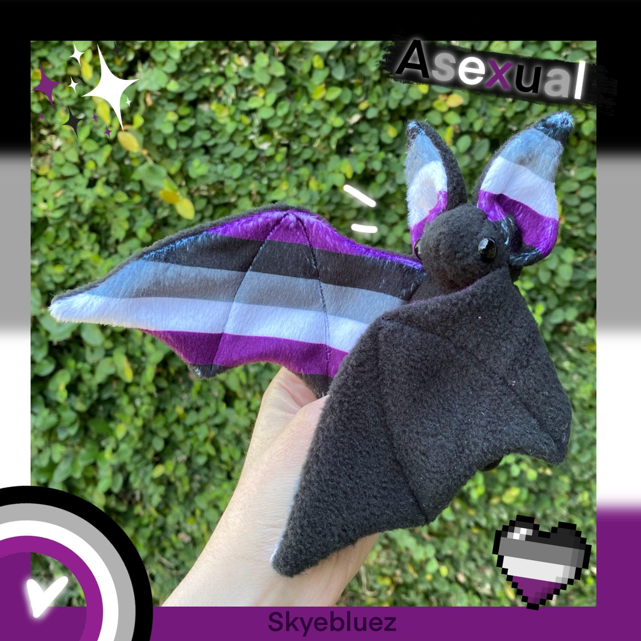 Asexual Bat plushie – SkyeBluez